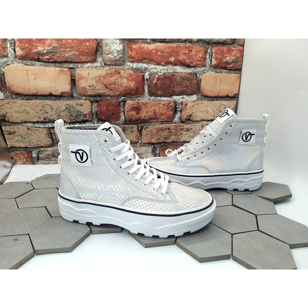 Vans Sentry WC Shiny Holographic Hi Girls GS Sz 5.5 | Women Sz 7 Lugged Platform